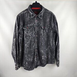 Jordan Craig Shirt Mens 2XL Legacy Edition Black Button Up  Distressed Denim